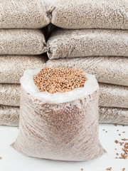 store of wood pellets
