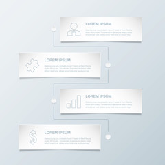 Timeline infographic vector template with business icons
