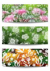Floral banners collection