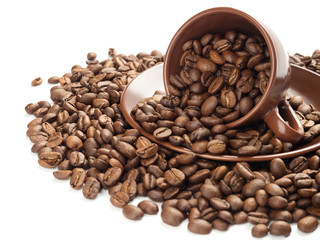 Brown coffee beans