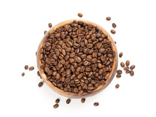 Brown coffee beans