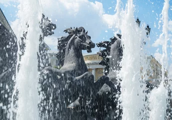 Papier Peint photo Fontaine MOSCOW - July 07, 2014: Fountain "Four Seasons" on Manezh Square