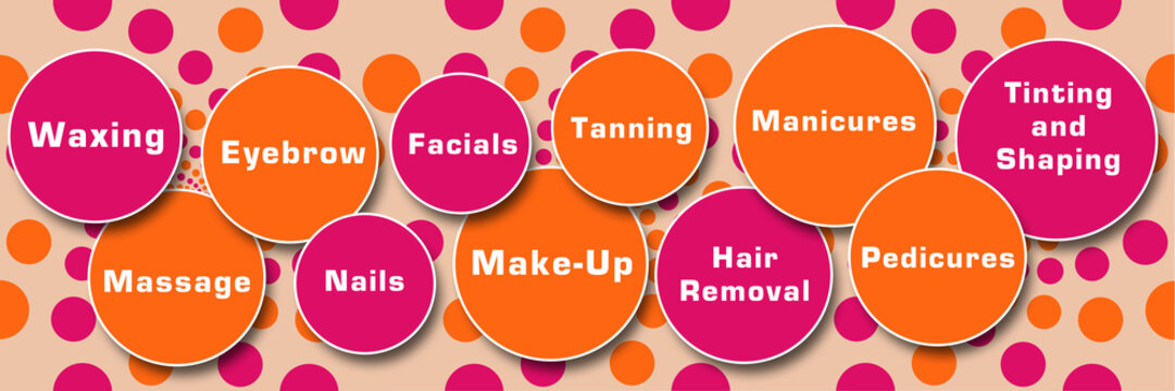 Beauty Treatments Peach Pink Circles
