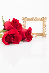 roses and frame