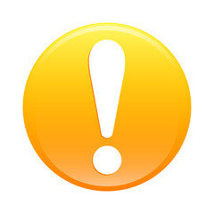 bouton internet attention exclamation danger orange