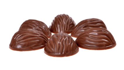 chocolate candy isolated on white background