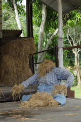 Puppets made ​​of straw