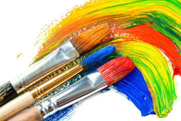 Obraz premium Paints and brushes