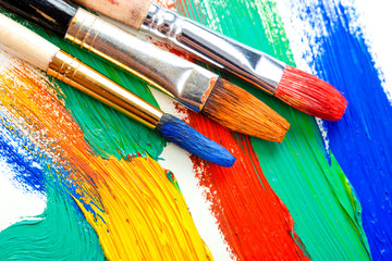 Obraz premium Paints and brushes