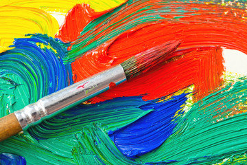 Obraz premium Paints and brushes
