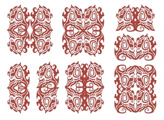 Dog head in tribal style - Celtic patterns