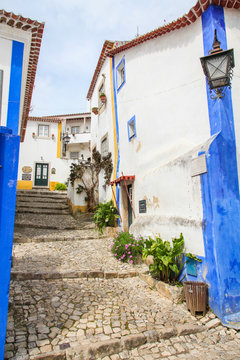 Medieval landscape in Obidos Portugal