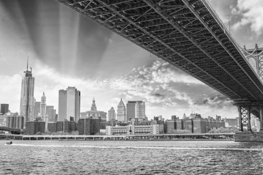Fototapeta Brooklyn Bridge and Manhattan skyline