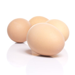Eggs isolated on white background
