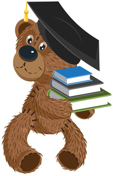 teddy bear holding a books