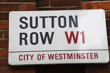 Sutton Row Street Sign