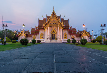 Naklejka premium The Marble Temple, Wat Benchamabopitr Dusitvanaram Bangkok THAIL