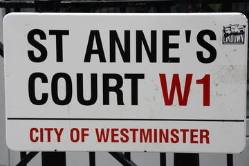 St Anne's Court Street Sign