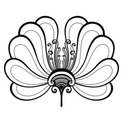 Beautiful Decorative Flower (Vector), Patterned design