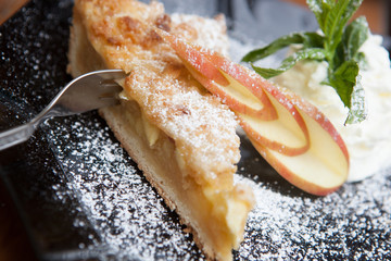 Apple pie and ice cream
