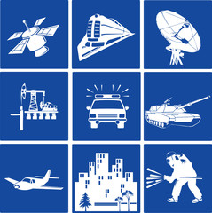 Transport Sector Industry Vectors Icons