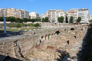 Obraz premium Ancient Agora in Thessaloniki or Roman Forum