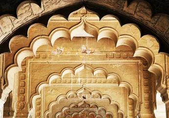 Gordijnen Architectural of Lal Qila - Red Fort in Delhi, India, Asia © Rechitan Sorin