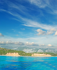 clouds over Cala Gonone