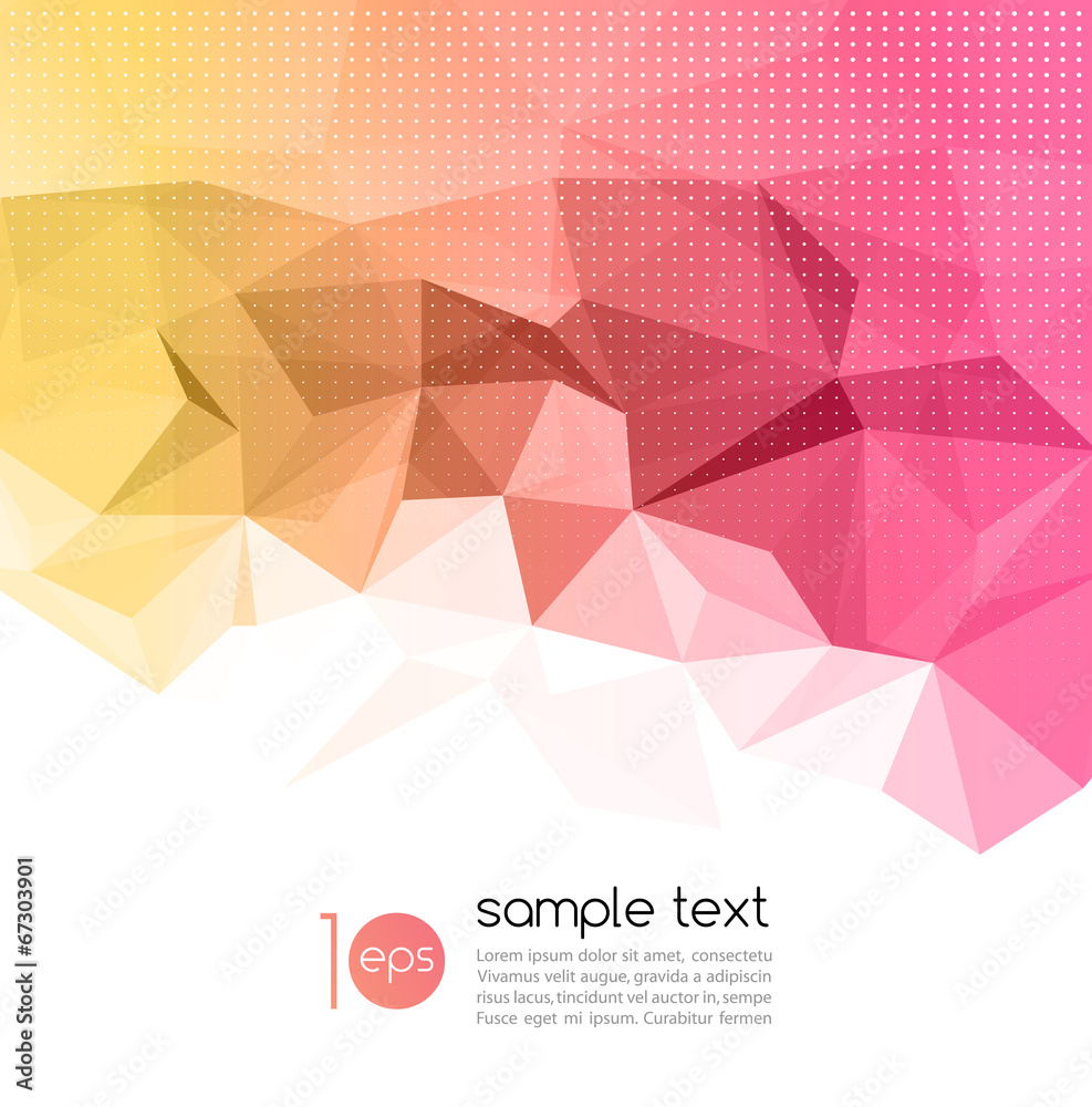 Fototapete vector abstract geometric background with triangle