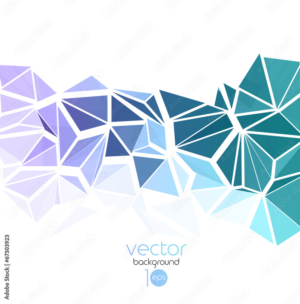 Wall mural vector abstract geometric background with triangle