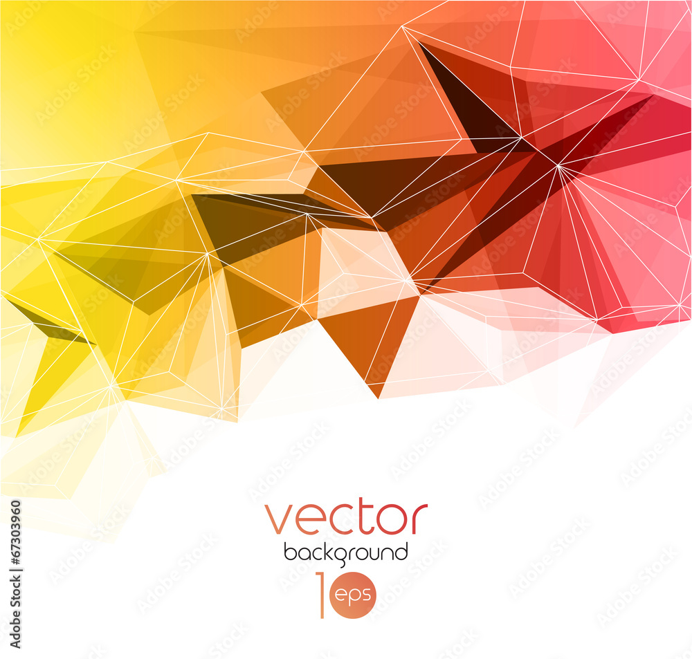 Fototapete vector abstract geometric background with triangle