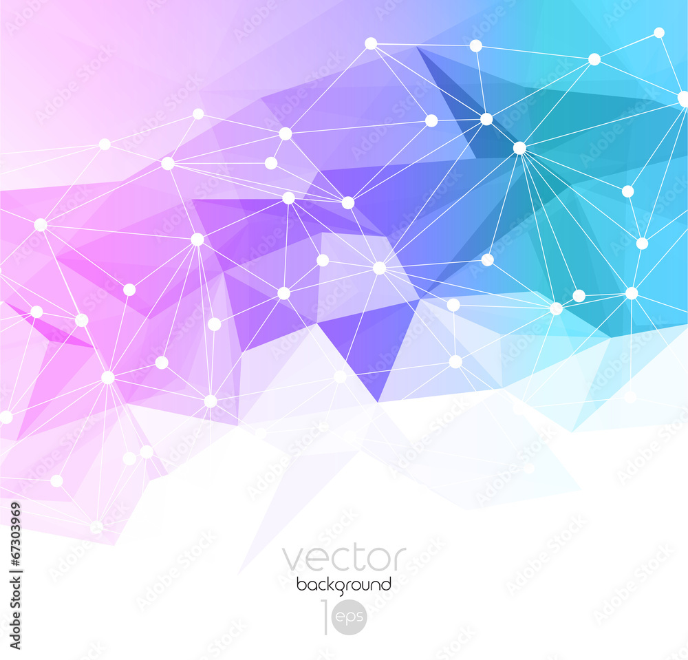 Fototapete vector abstract geometric background with triangle