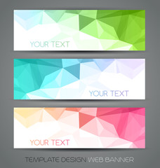 Fototapeta premium Vector abstract geometric background with triangle
