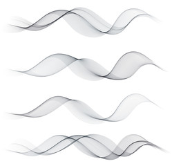 Abstract transparent wave banner for design