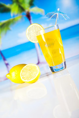 Lemon cocktail drink