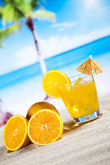 Orange cocktail drink