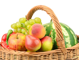 fruits and vegetables in basket