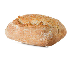 bread with bran isolated on a white background
