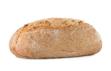 bread with bran isolated on a white background