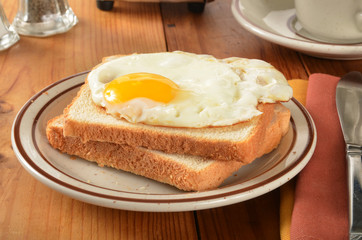 Fried egg on toast
