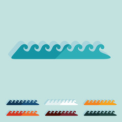 Flat design: wave