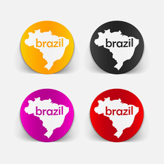 realistic design element: brazil