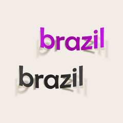 Fototapeta premium realistic design element: brazil