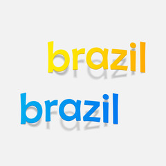 realistic design element: brazil