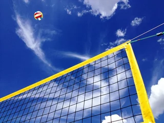 Zelfklevend Fotobehang beach volleyball in the summer © cyberkort