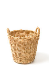 Fototapeta premium Empty wicker basket isolated