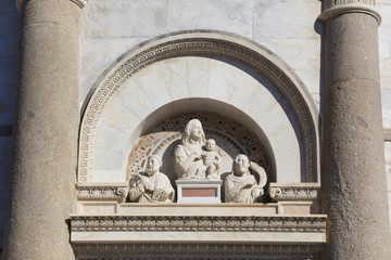 Detail of the Pisa tower, Piazza dei Miracoli, Pisa, Tuscany, It