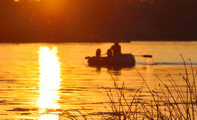 Sunset on the river