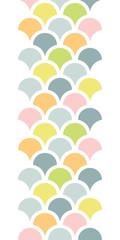 Abstract colorful fishscale vertical seamless pattern background