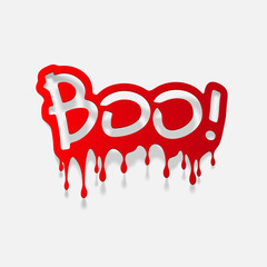 realistic design element: boo